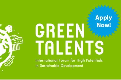 Молодые учёные приглашаются к подаче заявок на конкурс “Green Talents – International Forum for High Potentials in Sustainable Development”